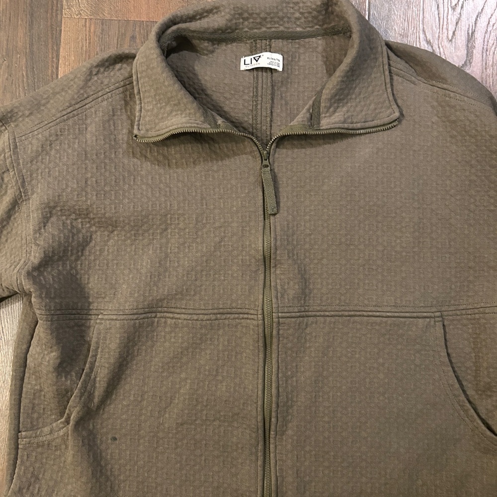 LIV Outdoors Olive Green Outdoor Full Zip Jacket - Picture 3 of 5